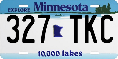 MN license plate 327TKC