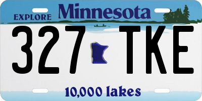 MN license plate 327TKE