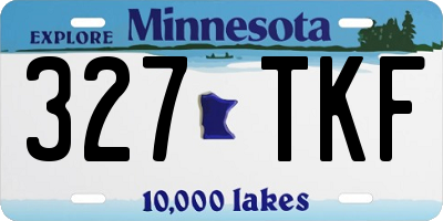 MN license plate 327TKF