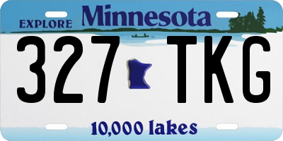 MN license plate 327TKG