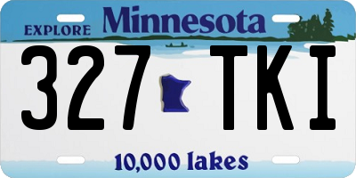 MN license plate 327TKI