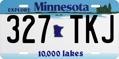 MN license plate 327TKJ