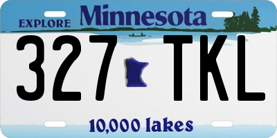 MN license plate 327TKL