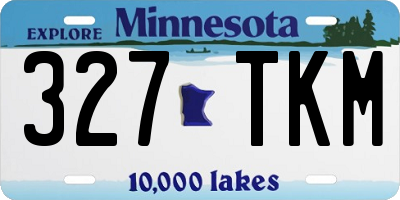 MN license plate 327TKM