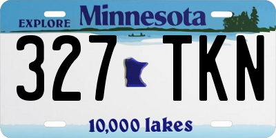 MN license plate 327TKN