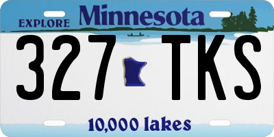 MN license plate 327TKS
