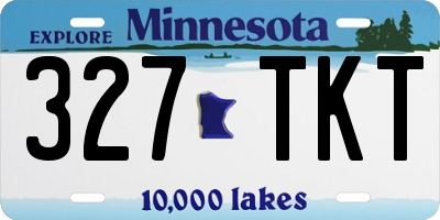 MN license plate 327TKT