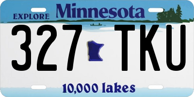 MN license plate 327TKU