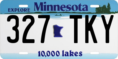 MN license plate 327TKY