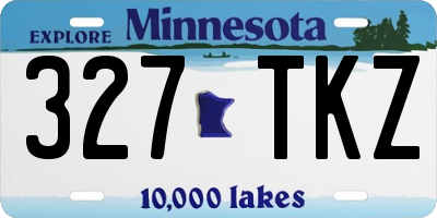 MN license plate 327TKZ