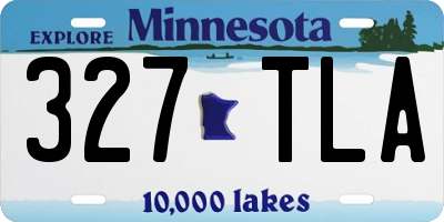 MN license plate 327TLA