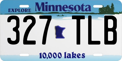 MN license plate 327TLB