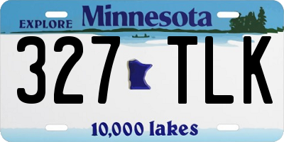 MN license plate 327TLK