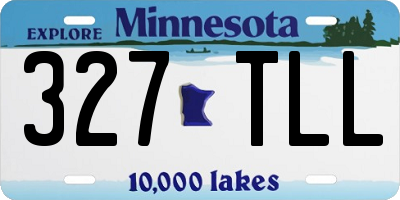 MN license plate 327TLL