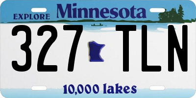 MN license plate 327TLN
