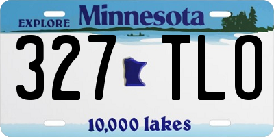 MN license plate 327TLO
