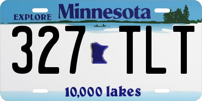 MN license plate 327TLT