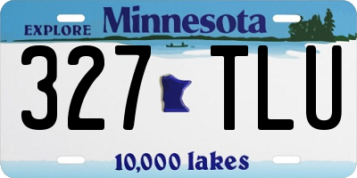MN license plate 327TLU
