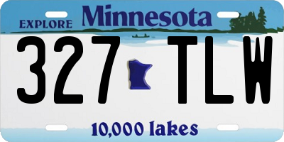 MN license plate 327TLW
