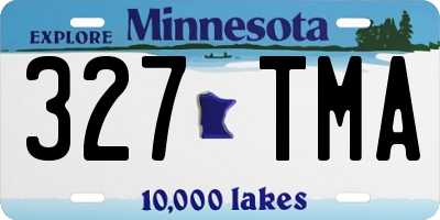 MN license plate 327TMA