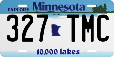 MN license plate 327TMC
