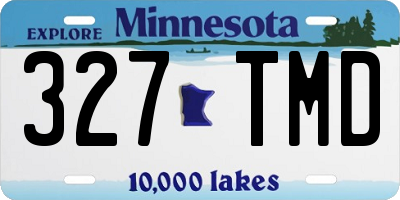 MN license plate 327TMD