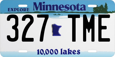 MN license plate 327TME