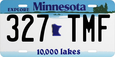 MN license plate 327TMF