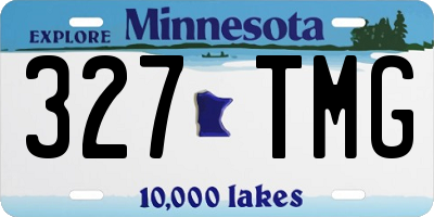 MN license plate 327TMG