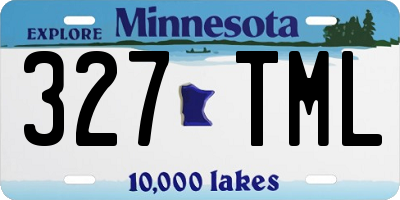 MN license plate 327TML