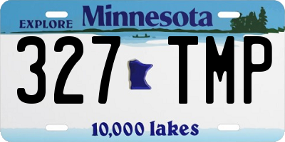 MN license plate 327TMP