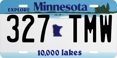 MN license plate 327TMW