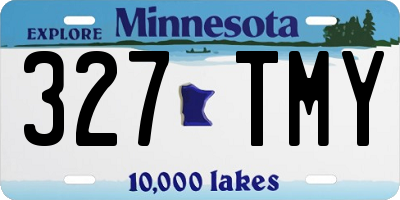 MN license plate 327TMY