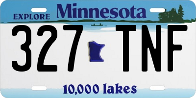 MN license plate 327TNF