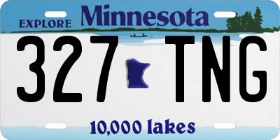 MN license plate 327TNG