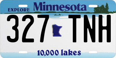 MN license plate 327TNH