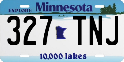 MN license plate 327TNJ