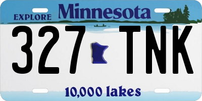 MN license plate 327TNK