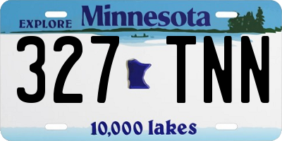 MN license plate 327TNN