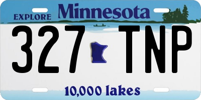 MN license plate 327TNP