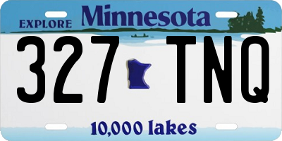 MN license plate 327TNQ