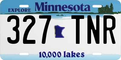 MN license plate 327TNR