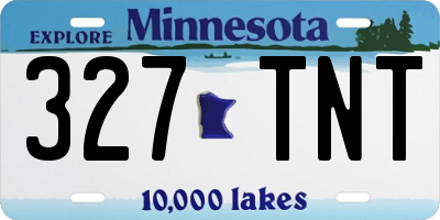 MN license plate 327TNT