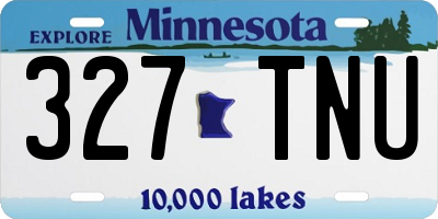 MN license plate 327TNU