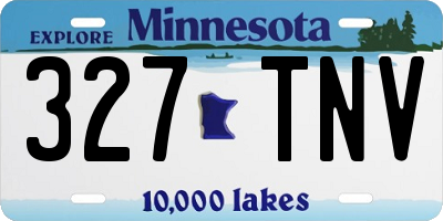 MN license plate 327TNV