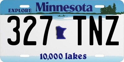 MN license plate 327TNZ