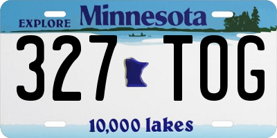 MN license plate 327TOG