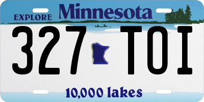 MN license plate 327TOI
