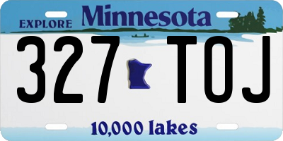 MN license plate 327TOJ
