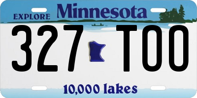 MN license plate 327TOO